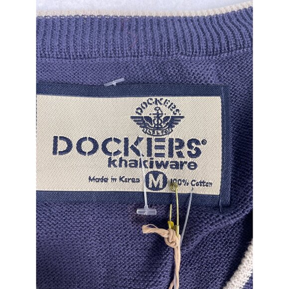 Dockers Khakiware Men's Dark Blue V Collar Vest Sz M - NWT - Picture 8 of 9